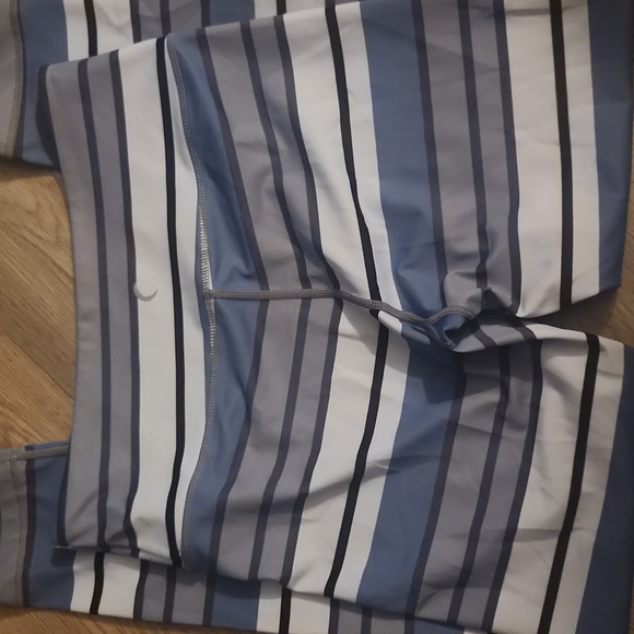 ZYIA Striped Blue and Gray Leggings - Picture 3 of 4